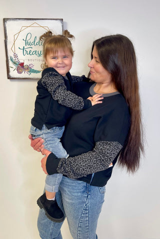 mama and mini matching leopard tops