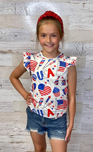 Denim Fray Hem Shorts-Girls - Shop Hidden Treasure Boutique