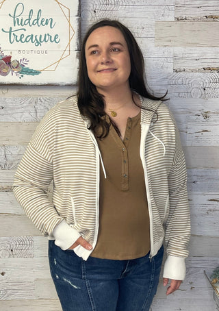 Denning Henley Tank - Brown - Shop Hidden Treasure Boutique