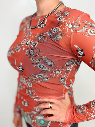 Desert Dreams Mesh Top - Bandana - Shop Hidden Treasure Boutique