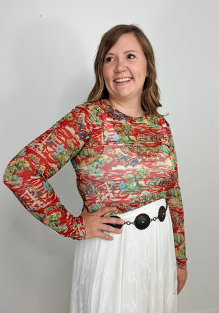Desert Dreams Mesh Top - Wild West - Shop Hidden Treasure Boutique