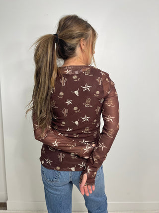 Desert Rose Mesh Top - Shop Hidden Treasure Boutique