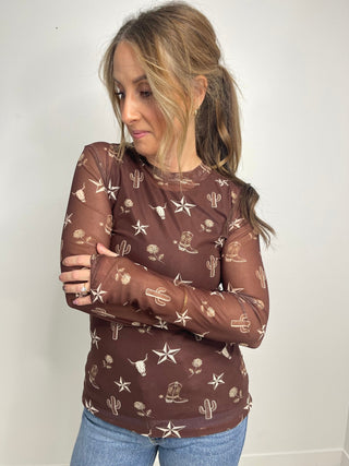 Desert Rose Mesh Top - Shop Hidden Treasure Boutique