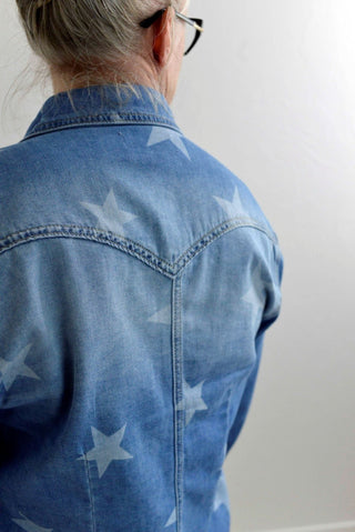 Dolly Denim Stars Top - Shop Hidden Treasure Boutique