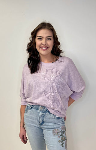 Dolman Sleeve Lavendar Knit Top - Shop Hidden Treasure Boutique