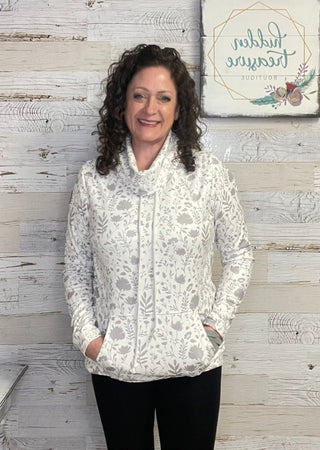 Dreamy Meadows Funnel Neck - Shop Hidden Treasure Boutique