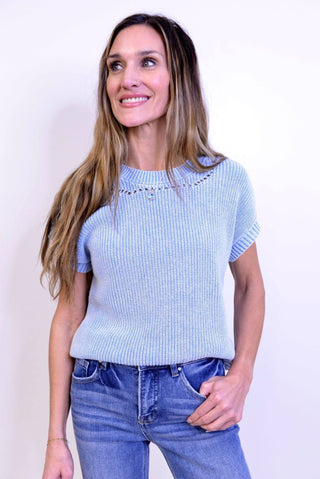 Drop Needle Stitch Crew Sweater - Shop Hidden Treasure Boutique