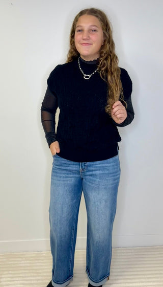 Elastic Waist Slouchy Boyfriend Jeans - Shop Hidden Treasure Boutique