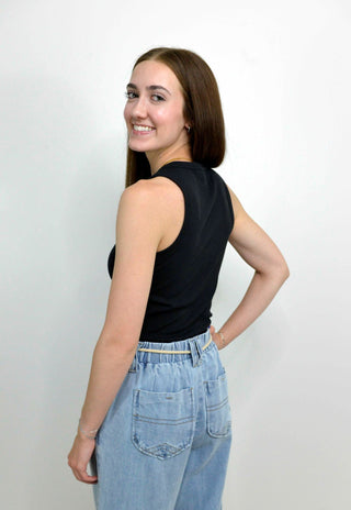 Evie Black Tank Top - Shop Hidden Treasure Boutique