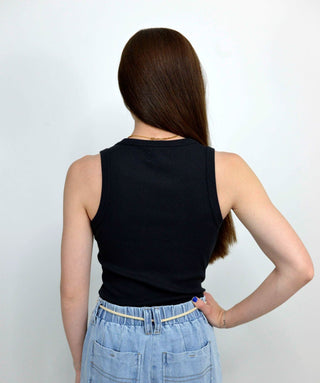 Evie Black Tank Top - Shop Hidden Treasure Boutique