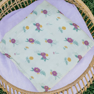 Fall Floral Muslin Swaddle - Shop Hidden Treasure Boutique