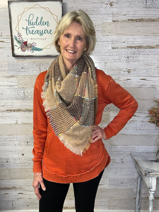 Fall Fun Plaid Triangle Scarf - Shop Hidden Treasure Boutique