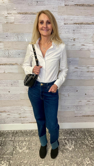 Fay Fab Ab Roll Up Jeans - Shop Hidden Treasure Boutique