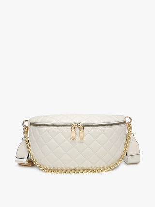 Quilted Bone Crossbody