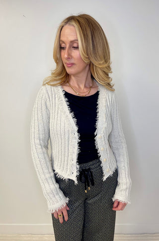 Feathered Fringe Cardigan - Shop Hidden Treasure Boutique