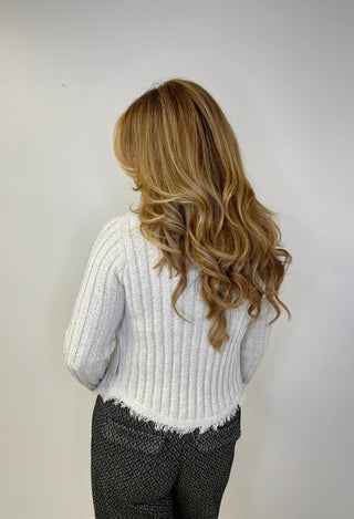 Feathered Fringe Cardigan - Shop Hidden Treasure Boutique