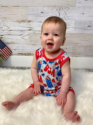Firecracker Boy Romper - Shop Hidden Treasure Boutique