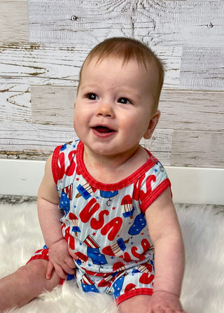 Firecracker Boy Romper - Shop Hidden Treasure Boutique