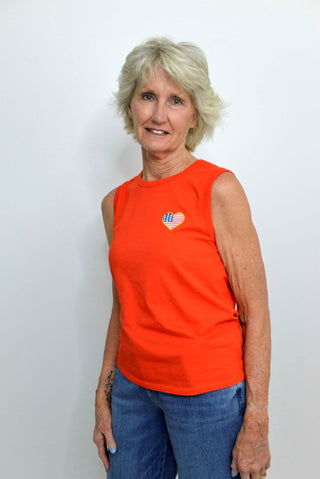 Flag Patch Muscle Tank Top - Shop Hidden Treasure Boutique