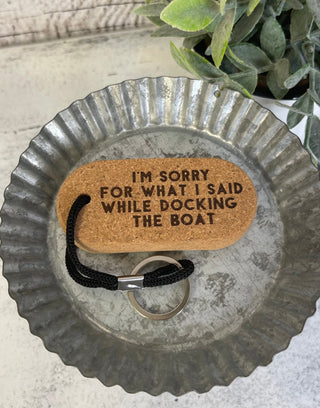 Floating Cork Keychain - Sorry - Shop Hidden Treasure Boutique