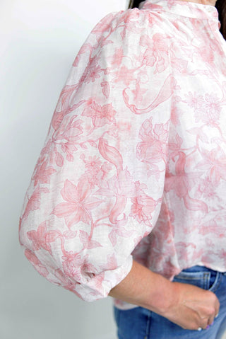 Floral Button Down Blouse - Shop Hidden Treasure Boutique