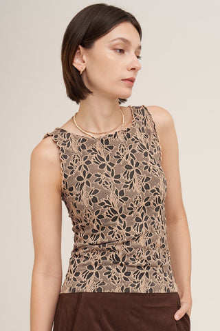 Floral Lettuce Edge Tank Top - Shop Hidden Treasure Boutique