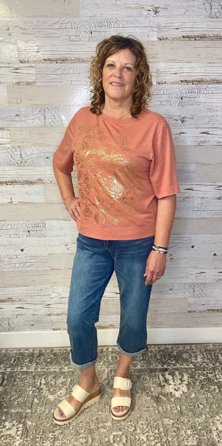 Fog Foil Knit Top - Shop Hidden Treasure Boutique