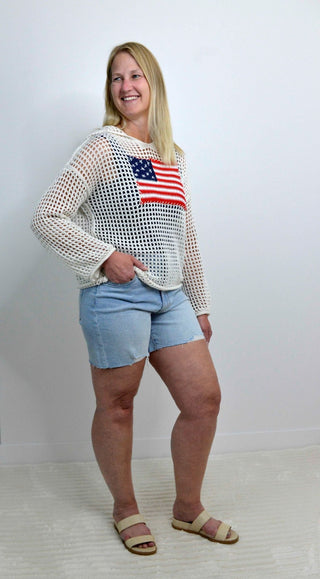 Freedom Flag Pullover - Shop Hidden Treasure Boutique