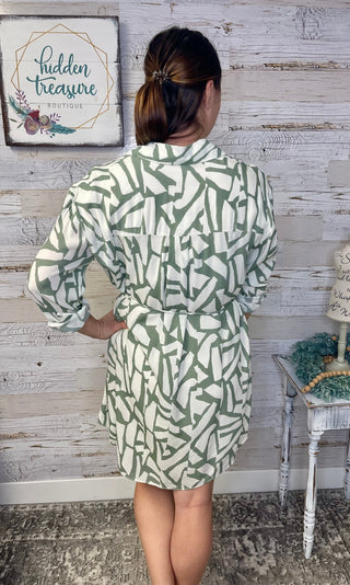 Fresco Shirt Dress - Shop Hidden Treasure Boutique
