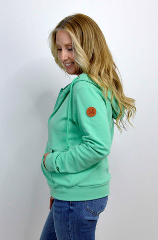 Fullzip Aquamarine Hoodie - Shop Hidden Treasure Boutique