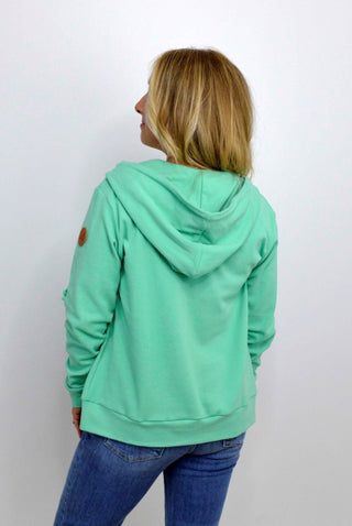 Fullzip Aquamarine Hoodie - Shop Hidden Treasure Boutique