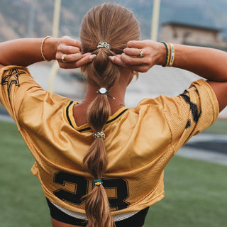 "Game Day" Green Hair Tie Bracelets - Shop Hidden Treasure Boutique