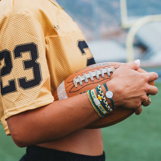 "Game Day" Green Hair Tie Bracelets - Shop Hidden Treasure Boutique