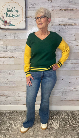 GameDay Sweater - Bison/Packers - Shop Hidden Treasure Boutique