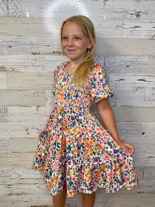 Garden Groove Smocked Dress - Shop Hidden Treasure Boutique