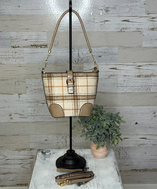 Georgina Plaid Bucket Bag - Shop Hidden Treasure Boutique