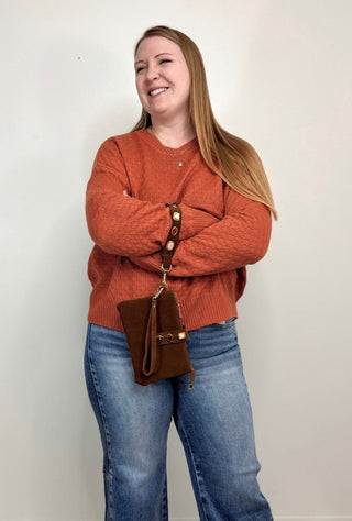 Gianna Sweater - Pumpkin - Shop Hidden Treasure Boutique