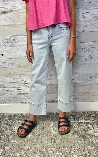 Girls Light Wash Wide Leg - Shop Hidden Treasure Boutique