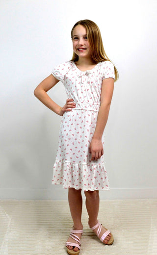 Girls Puff Sleeve Smock Waist Dress - Shop Hidden Treasure Boutique