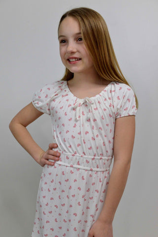Girls Puff Sleeve Smock Waist Dress - Shop Hidden Treasure Boutique
