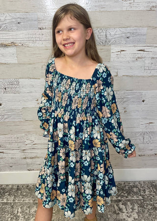 Grace Blue Floral Dress - Shop Hidden Treasure Boutique