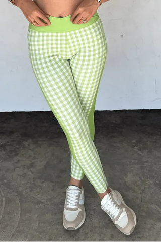 Green Gingham Leggings - Shop Hidden Treasure Boutique