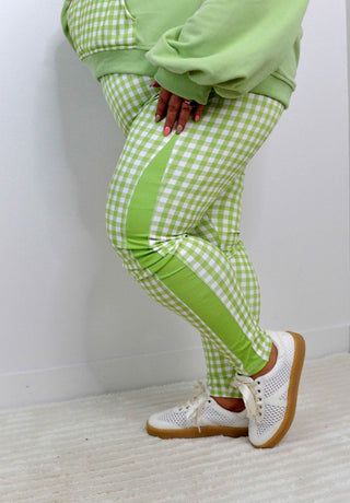 Green Gingham Leggings - Shop Hidden Treasure Boutique