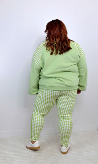 Green Gingham Pullover - Shop Hidden Treasure Boutique