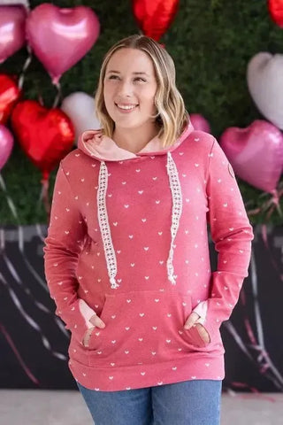 Hailey Sweetheart Red Hoodie - Shop Hidden Treasure Boutique