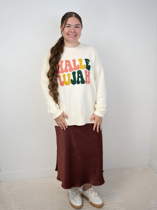 Hallelujah Oversized Sweater - Shop Hidden Treasure Boutique