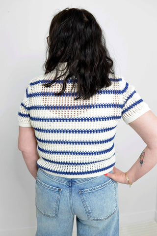 Hallie Striped Sweater Shirt - Shop Hidden Treasure Boutique