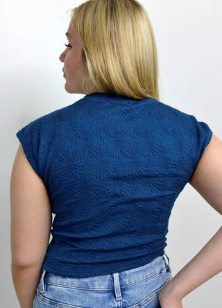 Harley Cap Sleeve Top - Denim - Shop Hidden Treasure Boutique