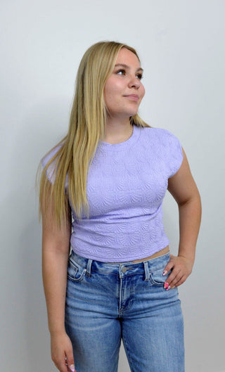 Harley Cap Sleeve Top - Purple - Shop Hidden Treasure Boutique