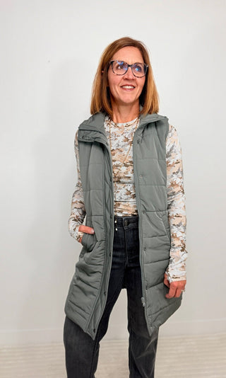 Harlow Long Vest - Grey - Shop Hidden Treasure Boutique